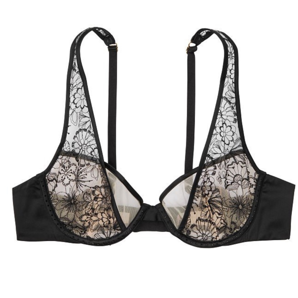 Victoria’s Secret Unlined Embroidered Plunge Bra